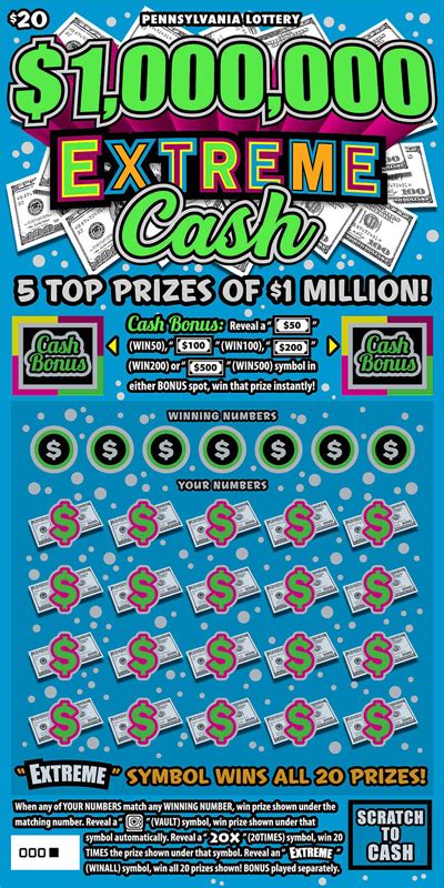 Pa lottery tickets scratch off - PITTSTON — A Pennsylvania Lottery retailer in Pittston sold a $1 million-winning Millionaire Bucks Scratch-Off. Convenient Food Mart, 610 South Main St., Pittston, earns a $5,000 bonus for ...